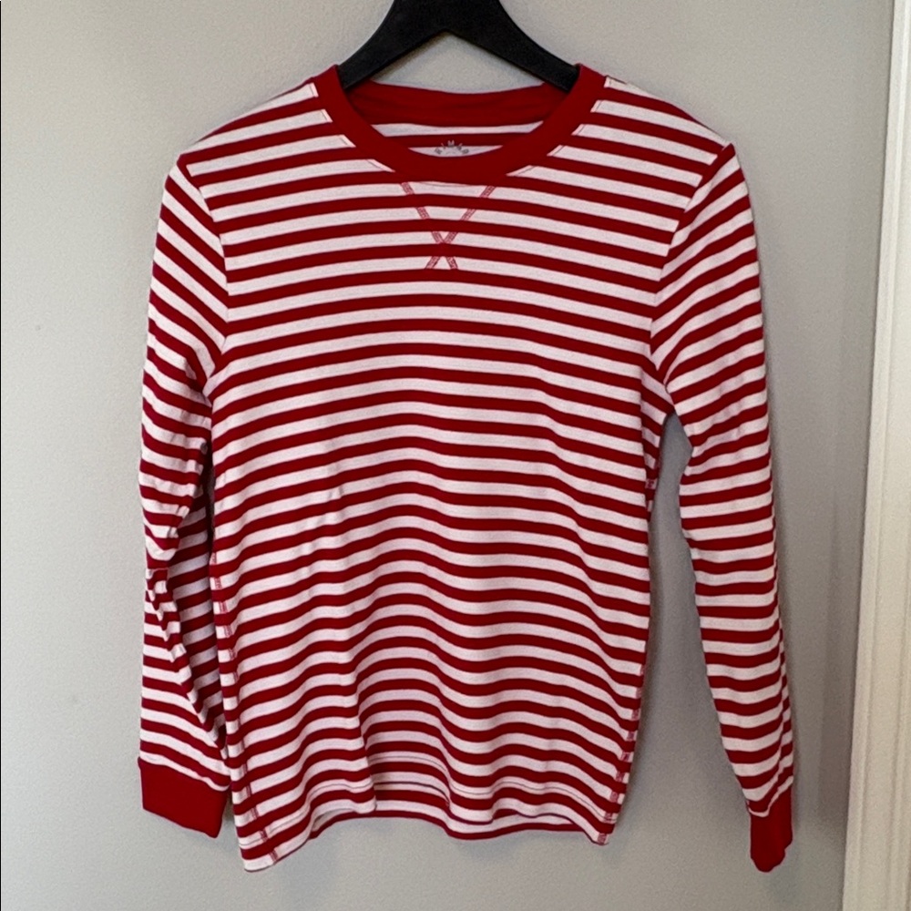 Primary, Long Sleeve PJ Top, Candy Cane Stripes, Small (Unisex Fit)